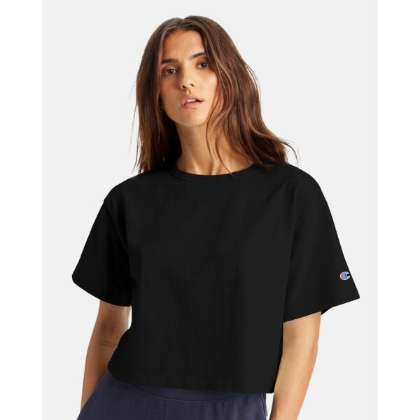 Champion Women's Heritage Jersey Crop T-Shirt T453W Women's Heritage Jersey Crop T-Shirt Thumbnail
