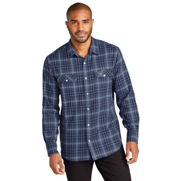 Port Authority Long Sleeve Ombre Plaid Shirt W672 Long Sleeve Ombre Plaid Shirt Thumbnail