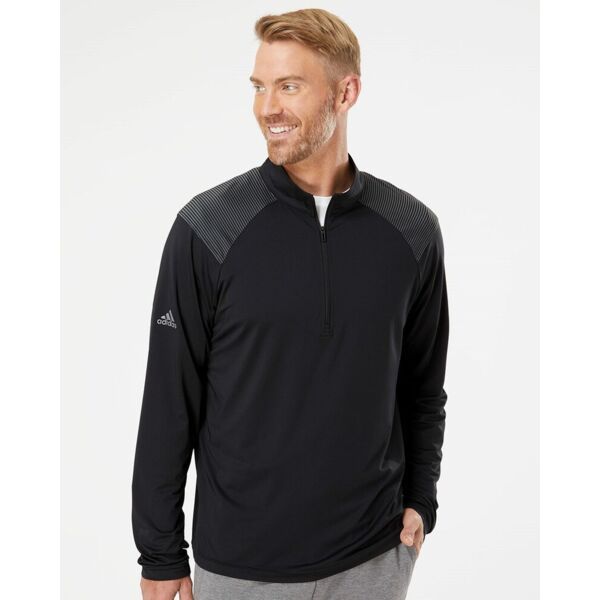 Adidas Men's Ultimate365 Lightweight Shoulder Stripe Quarter-Zip Pullover A520 Men's Ultimate365 Lightweight Shoulder Stripe Quarter-Zip Pullover Thumbnail