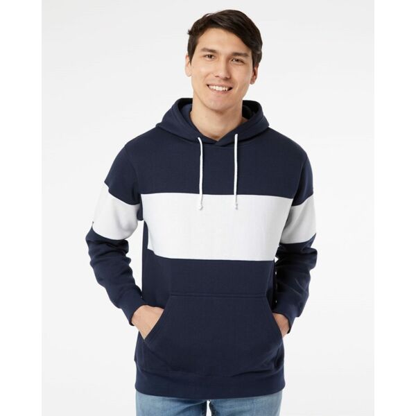MV Sport Unisex Classic Fleece Colorblocked Hooded Sweatshirt 22709 Unisex Classic Fleece Colorblocked Hooded Sweatshirt Thumbnail