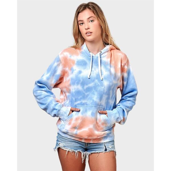 J. America Men's Tie-Dyed Fleece Hooded Sweatshirt 8861 Men's Tie-Dyed Fleece Hooded Sweatshirt Thumbnail