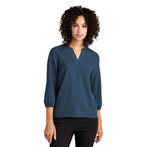 Mercer+Mettle Women's Stretch Crepe 3/4 Sleeve Blouse MM2011 Women's Stretch Crepe 3/4 Sleeve Blouse Thumbnail
