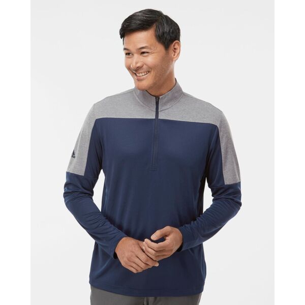Adidas Men's Ultimate365 Lightweight Colorblocked Quarter-Zip Pullover A552 Men's Ultimate365 Lightweight Colorblocked Quarter-Zip Pullover Thumbnail