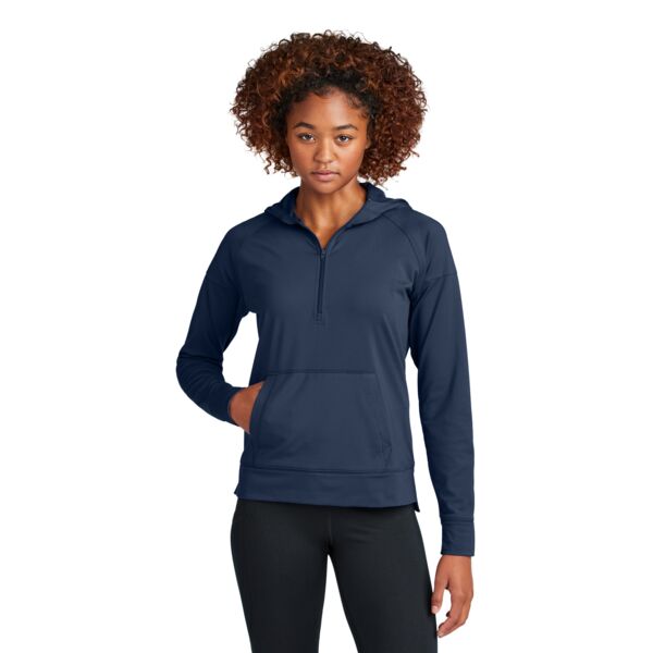 Sport Tek Women's Sport Wick ® Stretch 1/2 Zip Hoodie LST856 Women's Sport Wick ® Stretch 1/2 Zip Hoodie Thumbnail