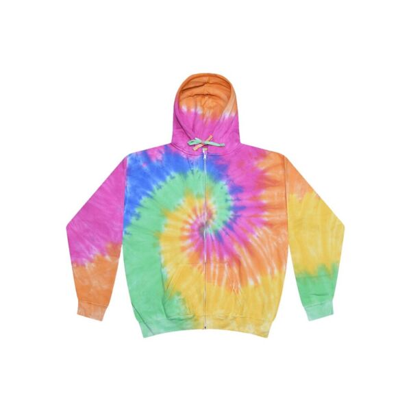 Colortone Unisex Tie-Dyed Full-Zip Hooded Sweatshirt 8888 Unisex Tie-Dyed Full-Zip Hooded Sweatshirt Thumbnail
