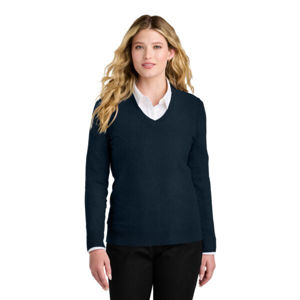 Port Authority Women's Easy Care V Neck Sweater LSW2850 Women's Easy Care V Neck Sweater Thumbnail