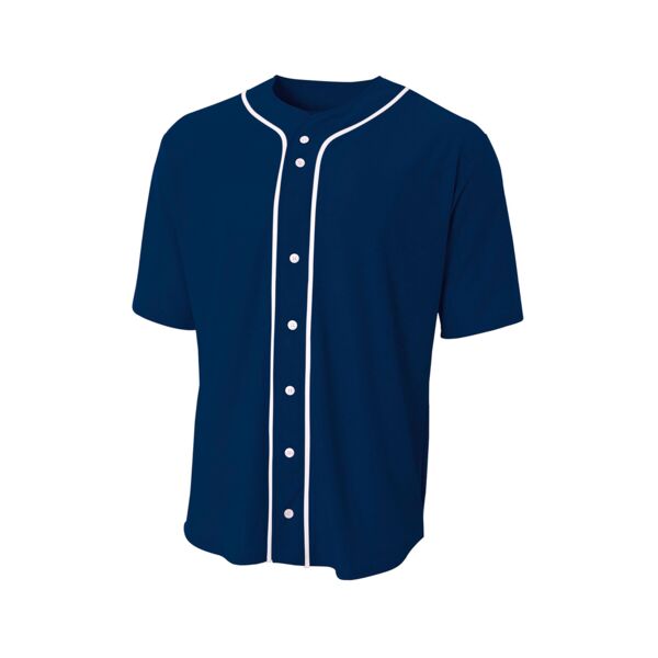 A4 Short Sleeve Full Button Baseball Top A4N4184 Short Sleeve Full Button Baseball Top Thumbnail