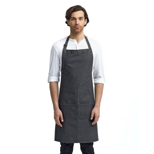 Artisan Collection by Reprime Jeans Stitch Denim Bib Apron RP126 Jeans Stitch Denim Bib Apron Thumbnail