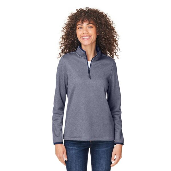 Core 365 Women's Venture Heathered Stripe Quarter-Zip Pullover CE73W Women's Venture Heathered Stripe Quarter-Zip Pullover Thumbnail