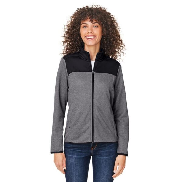 Core 365 Women's Venture Heathered Stripe Hybrid Jacket CE74W Women's Venture Heathered Stripe Hybrid Jacket Thumbnail