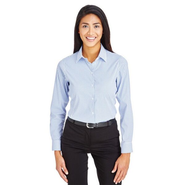 Devon & Jones Women's CrownLux Performance® Micro Windowpane Woven Dress Shirt DG540W Women's CrownLux Performance® Micro Windowpane Woven Dress Shirt Thumbnail