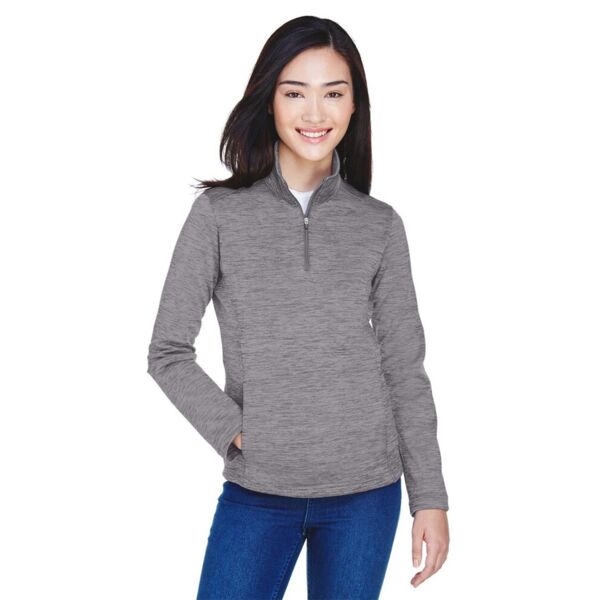 Devon & Jones Women's Newbury Mélange Fleece Quarter-Zip Pullover DG798W Women's Newbury Mélange Fleece Quarter-Zip Pullover Thumbnail