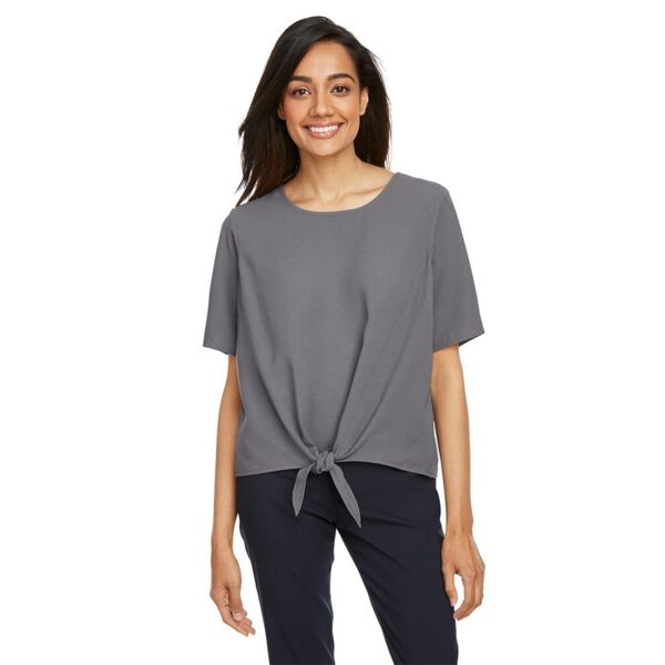 Devon & Jones Women's Perfect Fit™ Tie Front Blouse DP617W Women's Perfect Fit™ Tie Front Blouse Thumbnail