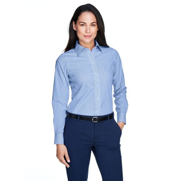 Devon & Jones Women's Crown Collection® Banker Stripe Woven Dress Shirt D645W Women's Crown Collection® Banker Stripe Woven Dress Shirt Thumbnail