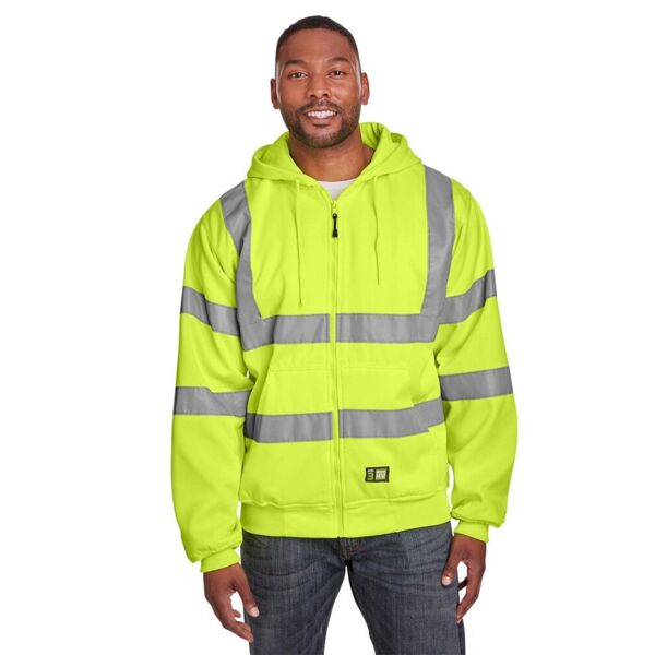Berne Apparel Men's Berne Hi-Vis Class 3 Lined Hooded Sweatshirt HVF021 Men's Berne Hi-Vis Class 3 Lined Hooded Sweatshirt Thumbnail