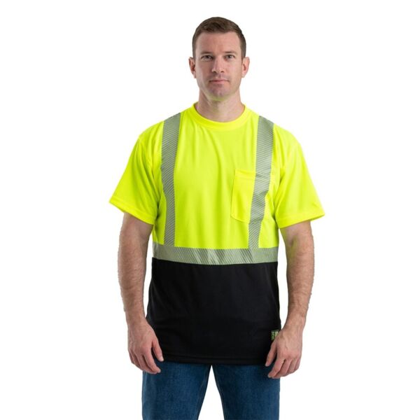 Berne Apparel Unisex Hi-Vis Class 2 Color Blocked Pocket T-Shirt HVK017 Unisex Hi-Vis Class 2 Color Blocked Pocket T-Shirt Thumbnail