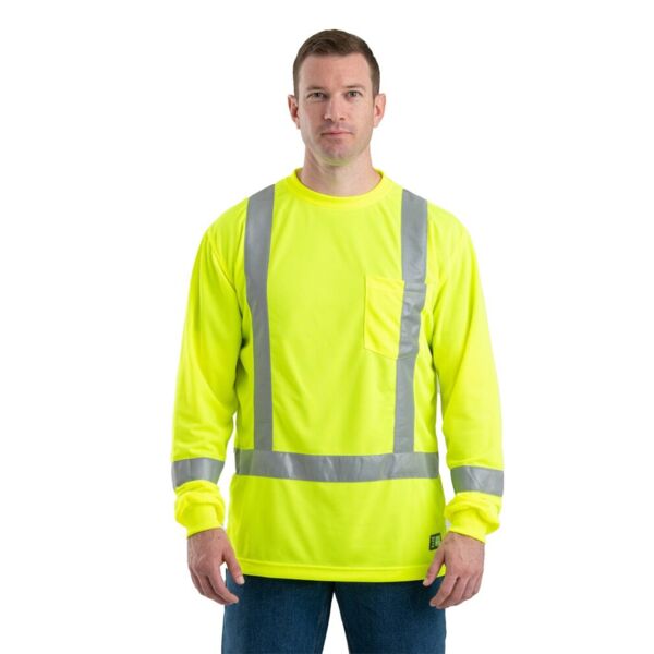 Berne Apparel Men's Hi-Vis Class 3 Performance Pocket T-Shirt HVK013 Men's Hi-Vis Class 3 Performance Pocket T-Shirt Thumbnail