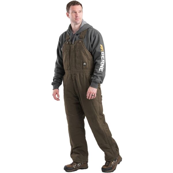 Berne Apparel Men's Heartland Insulated Washed Duck Bib Overall B377 Men's Heartland Insulated Washed Duck Bib Overall Thumbnail