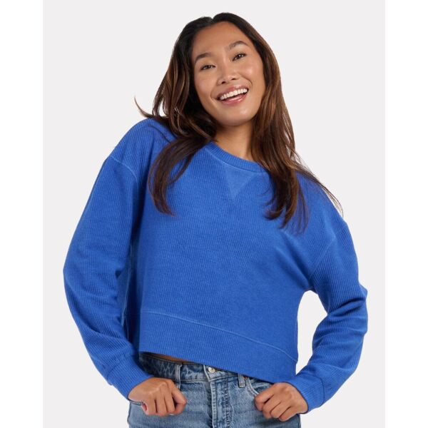 Women's Ribbed Knit Cropped Boxy Crew Thumbnail
