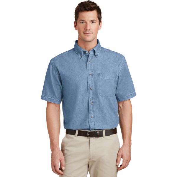 Port & Company Short Sleeve Value Denim Shirt SP11 Short Sleeve Value Denim Shirt Thumbnail