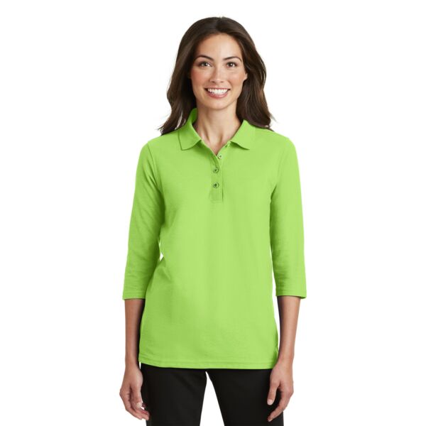 Port Authority Women's Silk Touch 3/4 Sleeve Polo L562 Women's Silk Touch 3/4 Sleeve Polo Thumbnail