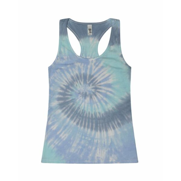 Colortone Women's Tie-Dyed Racerback Tank Top 3400 Women's Tie-Dyed Racerback Tank Top Thumbnail