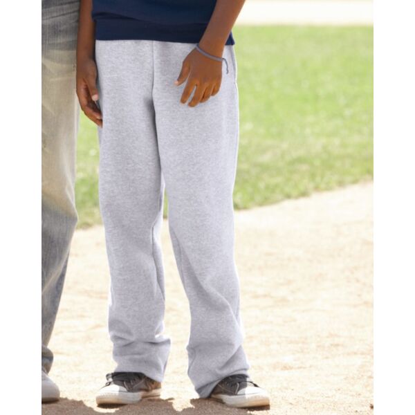 Champion Youth Powerblend® Open-Bottom Sweatpants with Pockets P890 Youth Powerblend® Open-Bottom Sweatpants with Pockets Thumbnail
