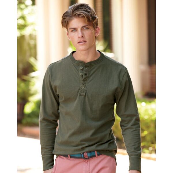 J. America Men's Vintage Brushed Jersey Henley 8244 Men's Vintage Brushed Jersey Henley Thumbnail