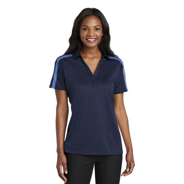 Port Authority Women's Silk Touch Performance Colorblock Stripe Polo L547 Women's Silk Touch Performance Colorblock Stripe Polo Thumbnail