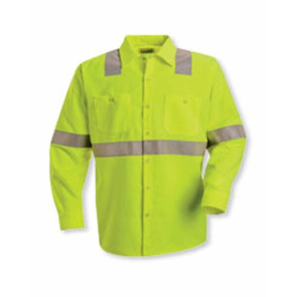Red Kap Men's High Visibility Safety Long Sleeve Work Shirt SS14HV Men's High Visibility Safety Long Sleeve Work Shirt Thumbnail