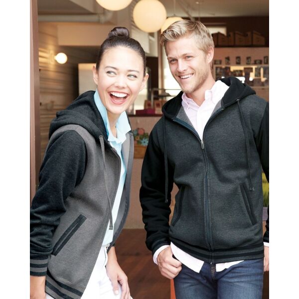 Independent Trading Co. Unisex Heavyweight Varsity Full-Zip Hooded Sweatshirt IND45UVZ Unisex Heavyweight Varsity Full-Zip Hooded Sweatshirt Thumbnail