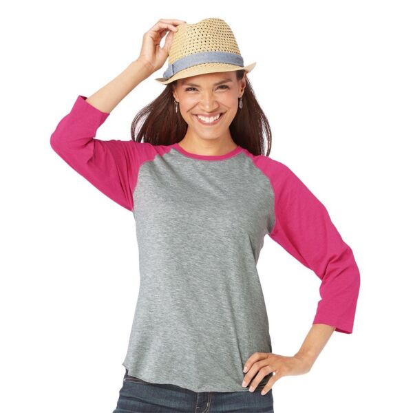 LAT Women's Baseball Fine Jersey Three-Quarter Sleeve Tee 3530 Women's Baseball Fine Jersey Three-Quarter Sleeve Tee Thumbnail