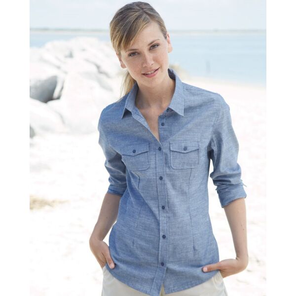 Burnside Women's Chambray Shirt 5255 Women's Chambray Shirt Thumbnail