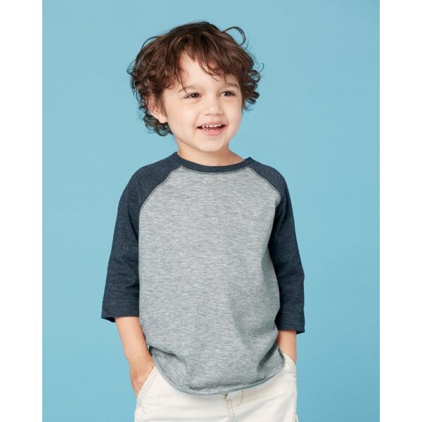 Rabbit Skins Toddler Baseball Fine Jersey Three-Quarter Sleeve Tee 3330 Toddler Baseball Fine Jersey Three-Quarter Sleeve Tee Thumbnail