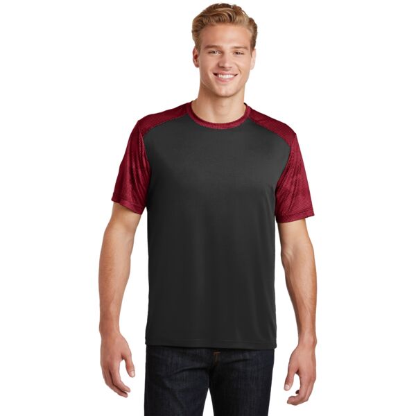 Sport Tek CamoHex Colorblock Tee ST371 CamoHex Colorblock Tee Thumbnail