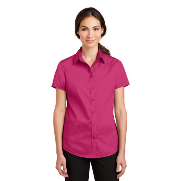 Port Authority Women's Short Sleeve SuperPro Twill Shirt L664 Women's Short Sleeve SuperPro Twill Shirt Thumbnail