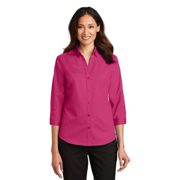 Port Authority Women's 3/4 Sleeve SuperPro Twill Shirt L665 Women's 3/4 Sleeve SuperPro Twill Shirt Thumbnail