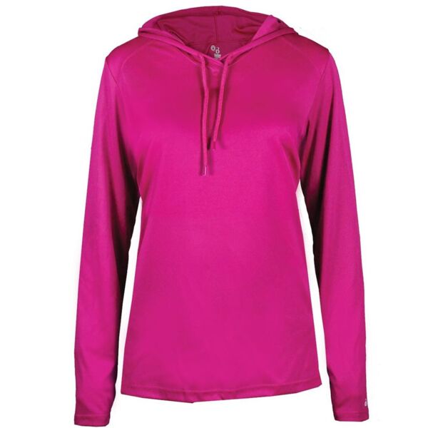 Badger Women's B-Core Long Sleeve Hooded T-Shirt 4165 Women's B-Core Long Sleeve Hooded T-Shirt Thumbnail