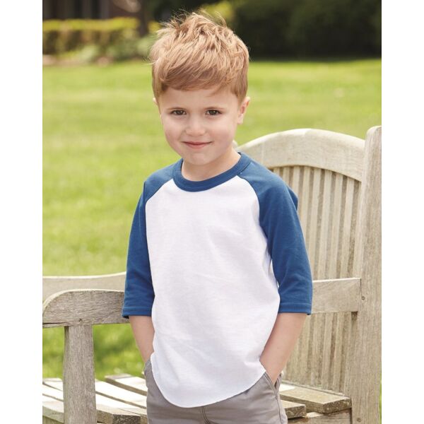 Augusta Sportswear Toddler Three-Quarter Sleeve Baseball Jersey 422 Toddler Three-Quarter Sleeve Baseball Jersey Thumbnail