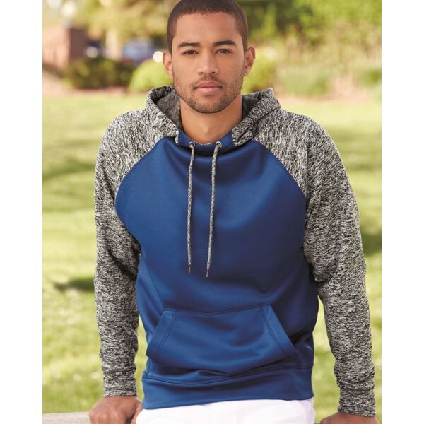 J. America Men's Colorblocked Cosmic Fleece Hooded Sweatshirt 8612 Men's Colorblocked Cosmic Fleece Hooded Sweatshirt Thumbnail