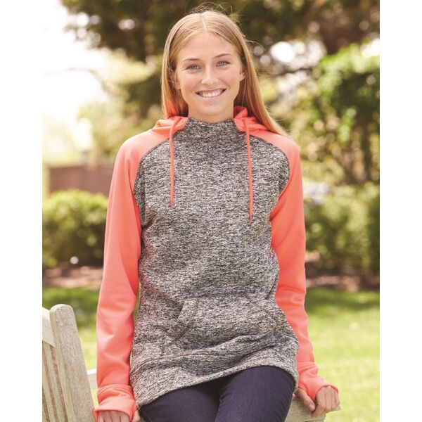 J. America Women’s Colorblocked Cosmic Fleece Hooded Sweatshirt 8618 Women’s Colorblocked Cosmic Fleece Hooded Sweatshirt Thumbnail
