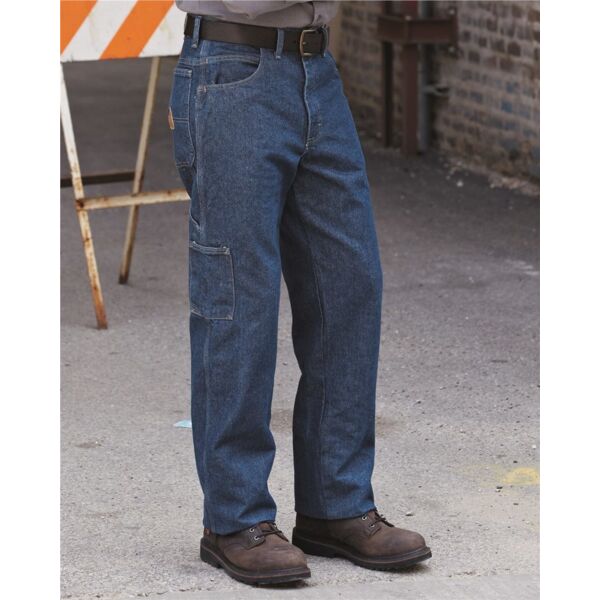 Bulwark Men's Flame Resistant Pre-Washed Denim Dungaree PEJ8 Men's Flame Resistant Pre-Washed Denim Dungaree Thumbnail