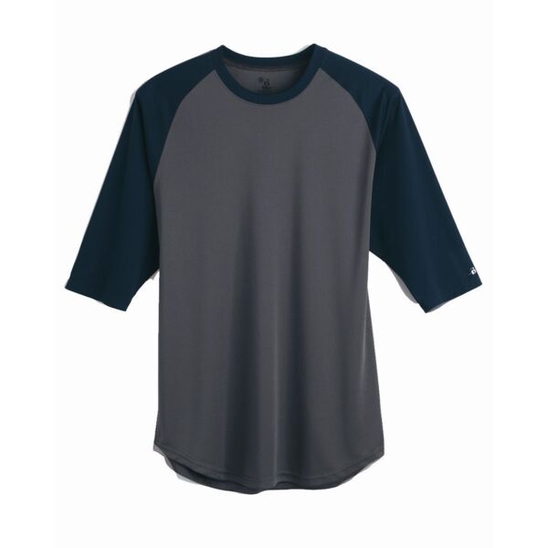 Badger Men's B-Core Three-Quarter Sleeve Baseball T-Shirt 4133 Men's B-Core Three-Quarter Sleeve Baseball T-Shirt Thumbnail