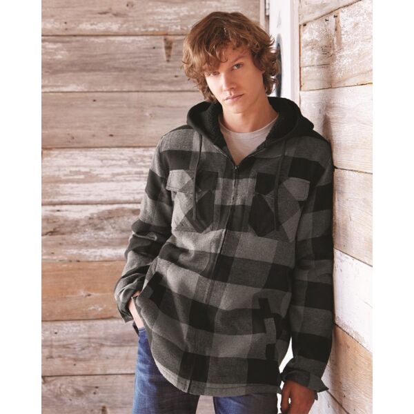 Burnside Men's Quilted Flannel Hooded Jacket 8620 Men's Quilted Flannel Hooded Jacket Thumbnail
