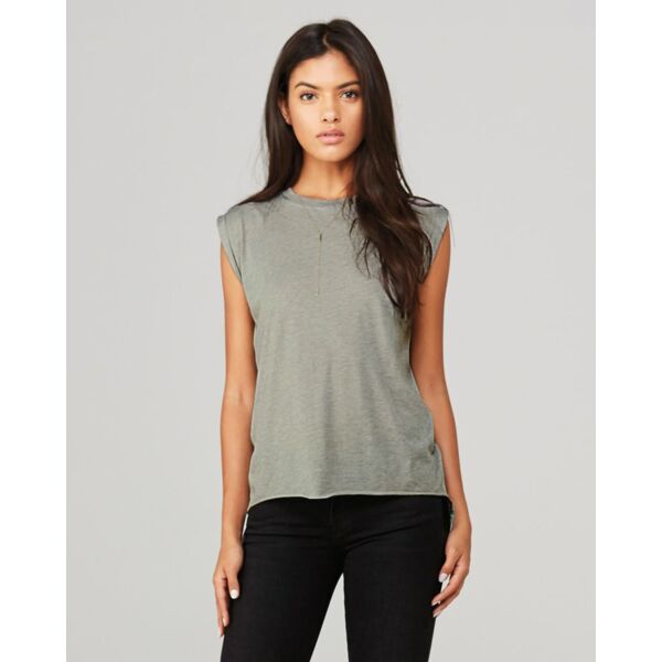 Bella + Canvas Women’s Flowy Rolled Cuffs Muscle Tee 8804 Women’s Flowy Rolled Cuffs Muscle Tee Thumbnail