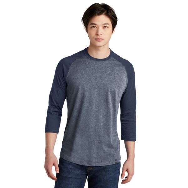 New Era Heritage Blend 3/4 Sleeve Baseball Raglan Tee NEA104 Heritage Blend 3/4 Sleeve Baseball Raglan Tee Thumbnail