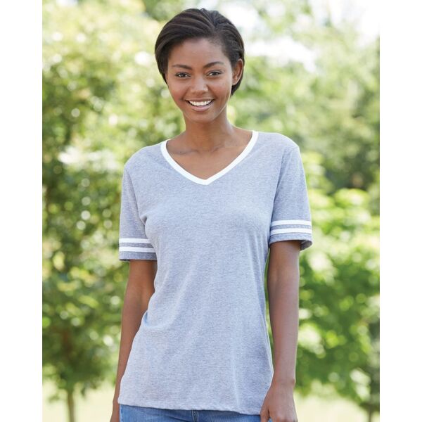 Jerzees Women's Varsity Triblend V-Neck T-Shirt 602WVR Women's Varsity Triblend V-Neck T-Shirt Thumbnail