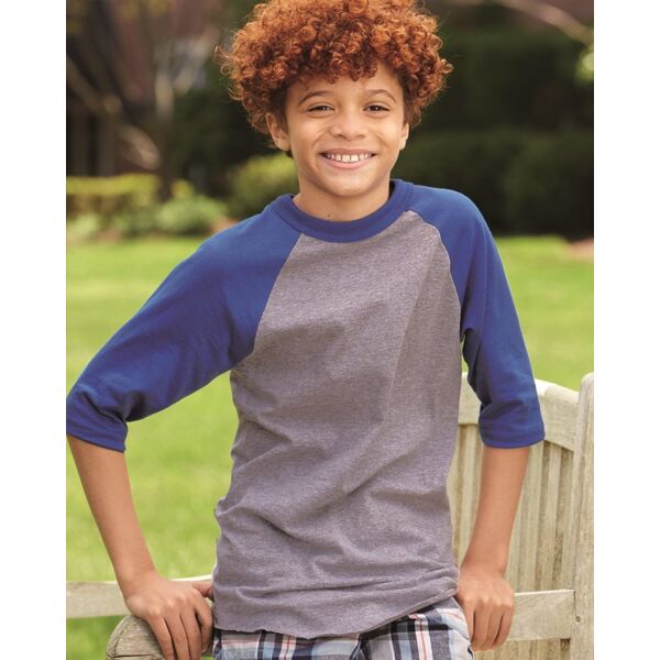 Augusta Sportswear Youth Three-Quarter Sleeve Baseball Jersey 4421 Youth Three-Quarter Sleeve Baseball Jersey Thumbnail