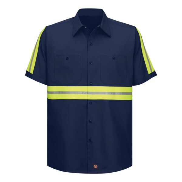 Red Kap Men's Enhanced Visibility Short Sleeve Cotton Work Shirt SC40E Men's Enhanced Visibility Short Sleeve Cotton Work Shirt Thumbnail