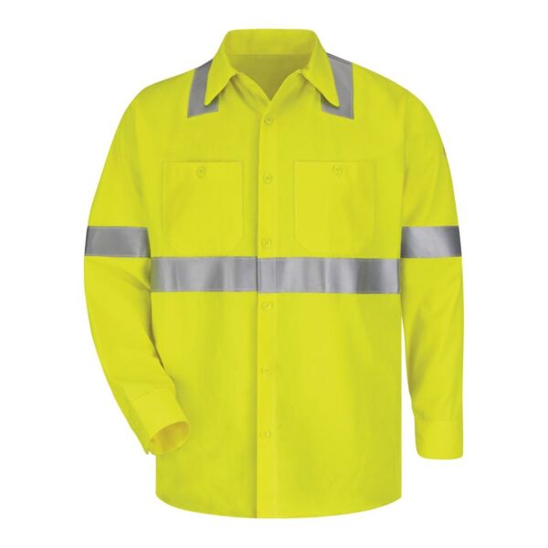 Bulwark Men's High Visibility Long Sleeve Work Shirt SMW4 Men's High Visibility Long Sleeve Work Shirt Thumbnail